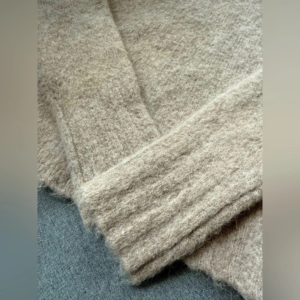 J Crew Puff Sleeve Alpaca Sweater Size S